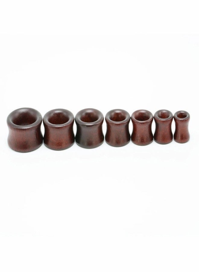 Decentraland 6 Pairs Wood Ear Gauges Vintage Wooden Ring Body Piercings Gauge Ear Plugs Tunnels 3/4"(20mm) - Image 2